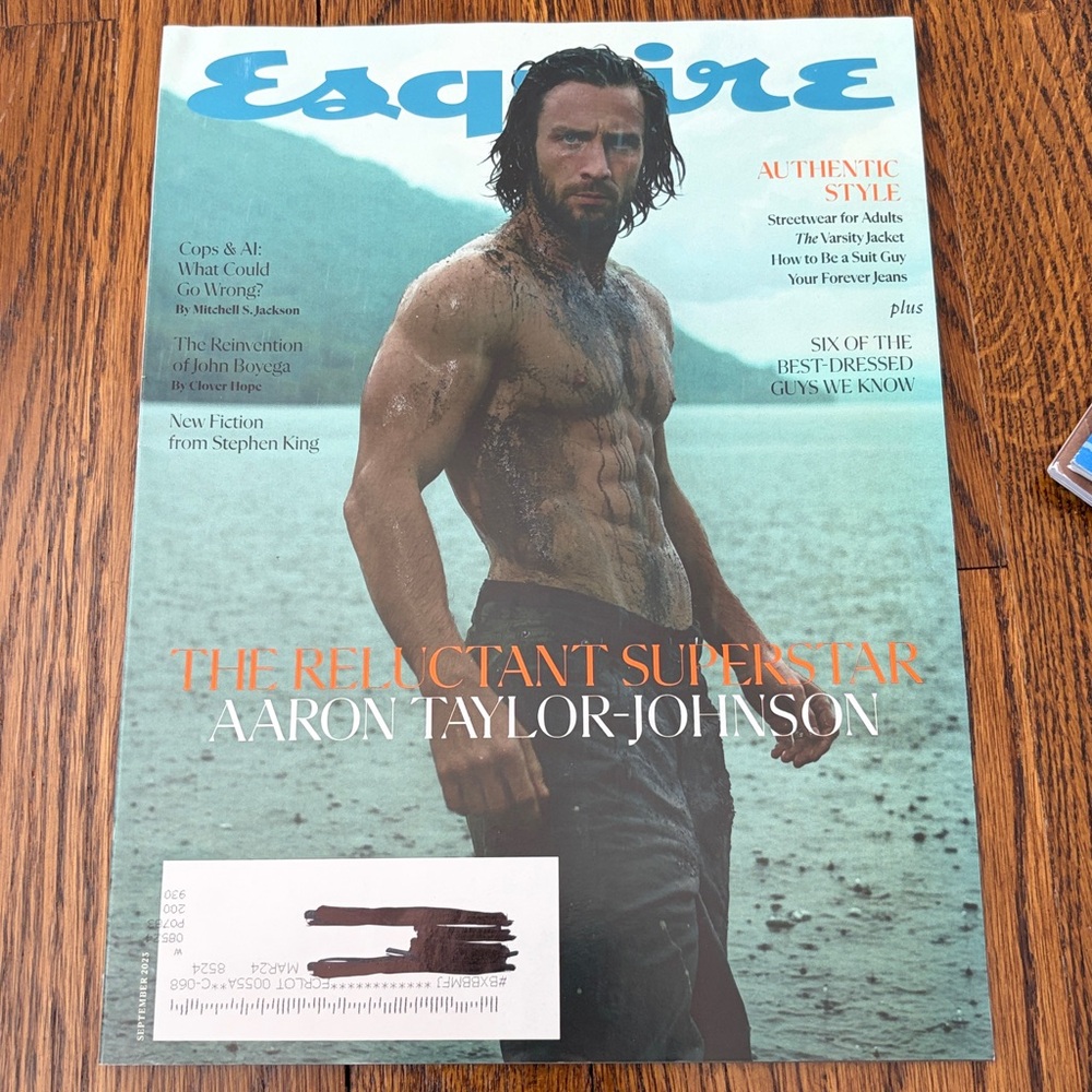 Esquire Magazine - September 2023 - Aaron Taylor-Johnson - Never read!!  men’s